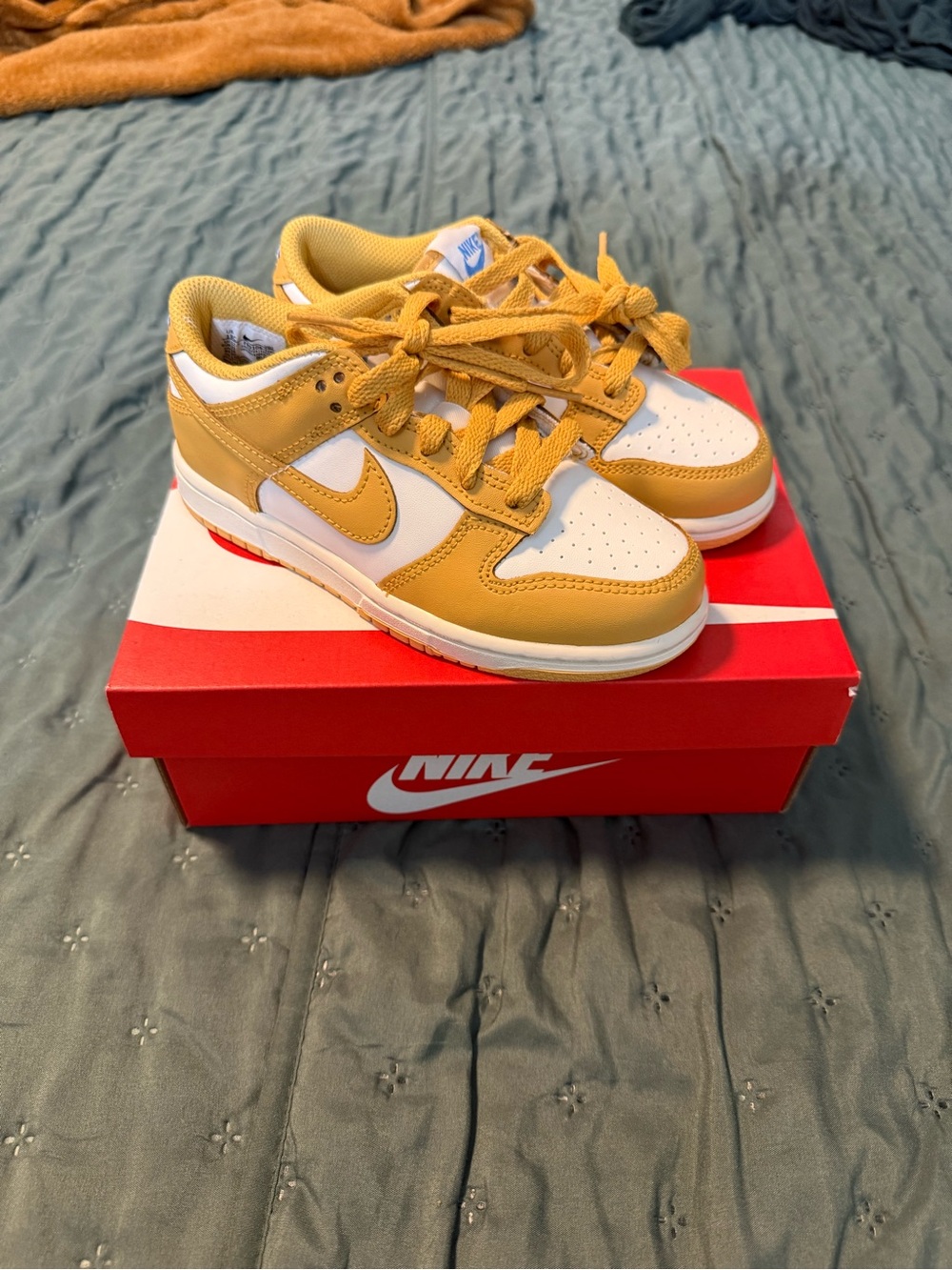 Nike Dunk Low Kids Sneakers in Honeycomb/White